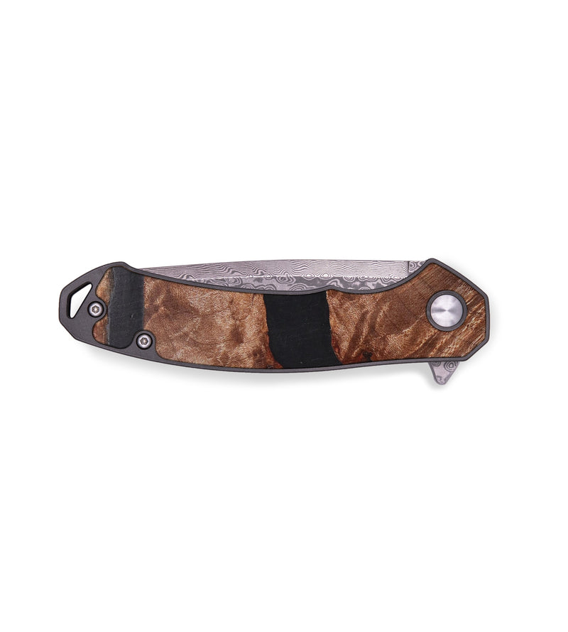 EDC Wood+Resin Pocket Knife - Drake (Black & White, 636930)