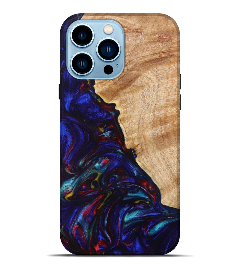 iPhone 14 Pro Max Wood+Resin Live Edge Phone Case - Abel (Artist Pick, 636202)