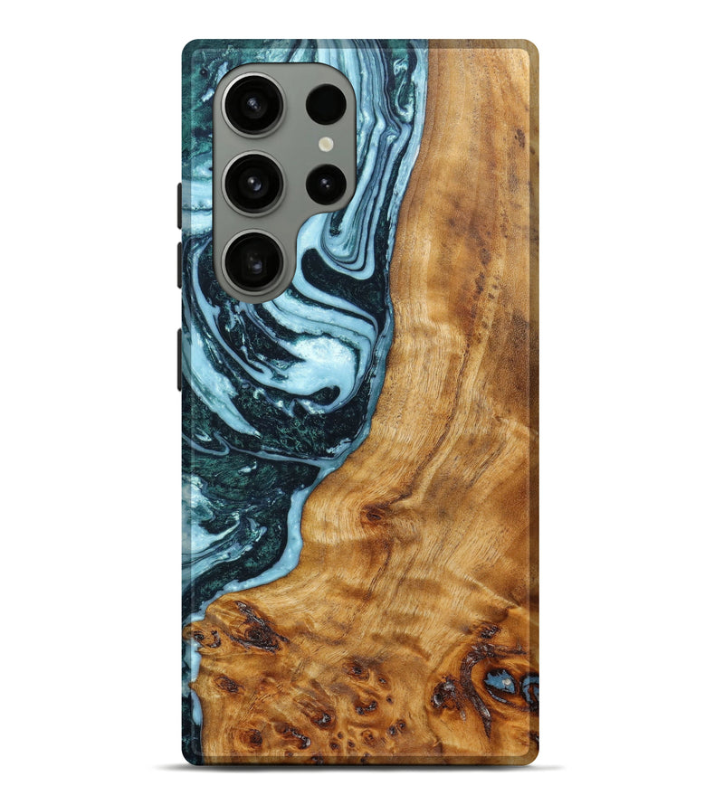 Galaxy S23 Ultra Wood+Resin Live Edge Phone Case - June (Green, 634609)