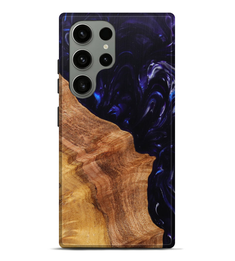Galaxy S23 Ultra Wood+Resin Live Edge Phone Case - Wilder (Blue, 626659)