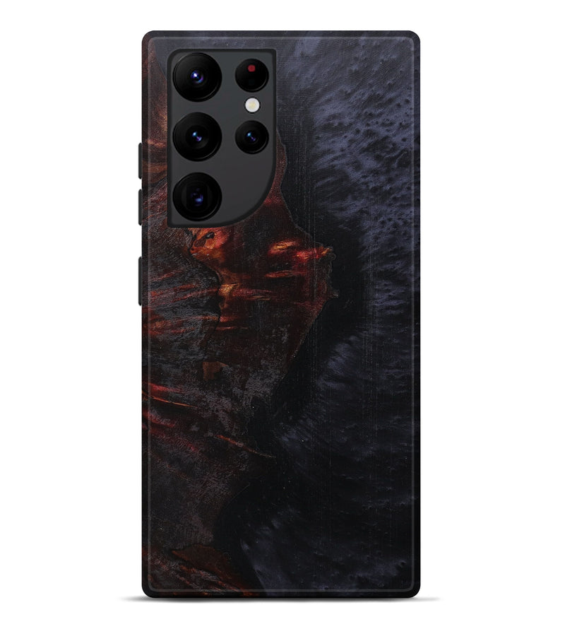 Galaxy S22 Ultra Wood+Resin Live Edge Phone Case - Nico (Pure Black, 590022)
