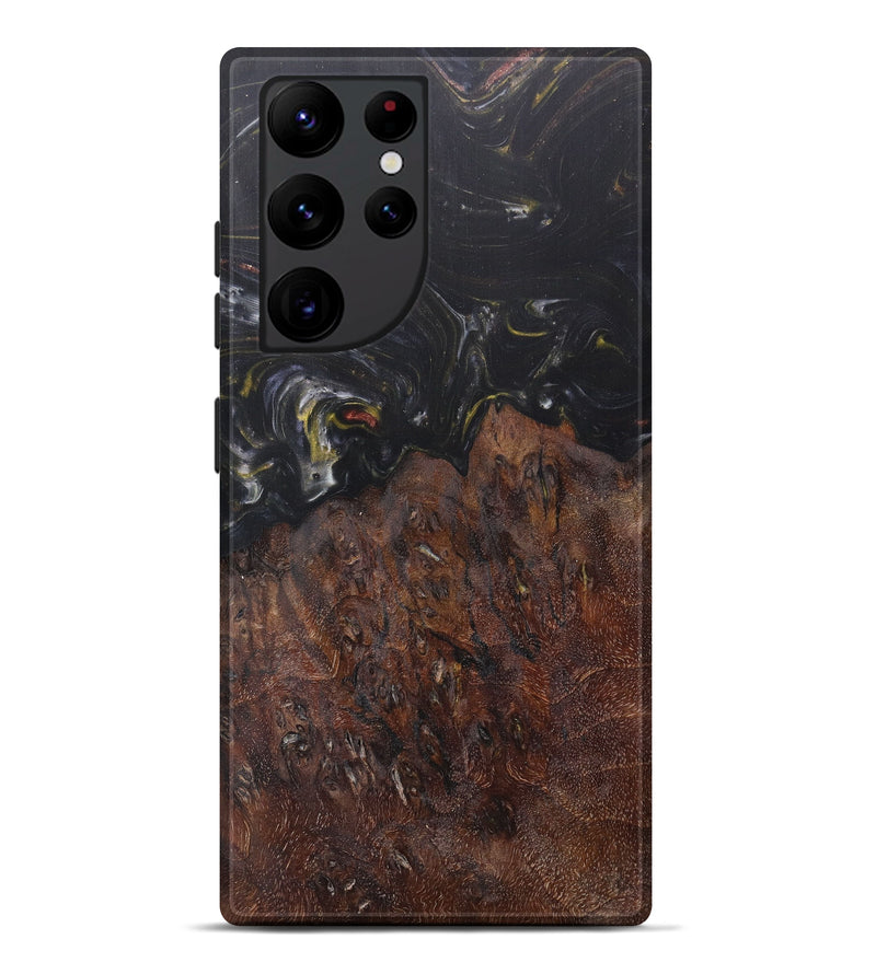 Galaxy S22 Ultra Wood+Resin Live Edge Phone Case - Paulette (Metallic, 611086)