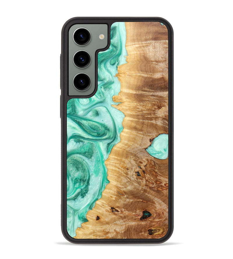 Galaxy S23 Plus Wood+Resin Phone Case - Mustafa (Green, 629586)