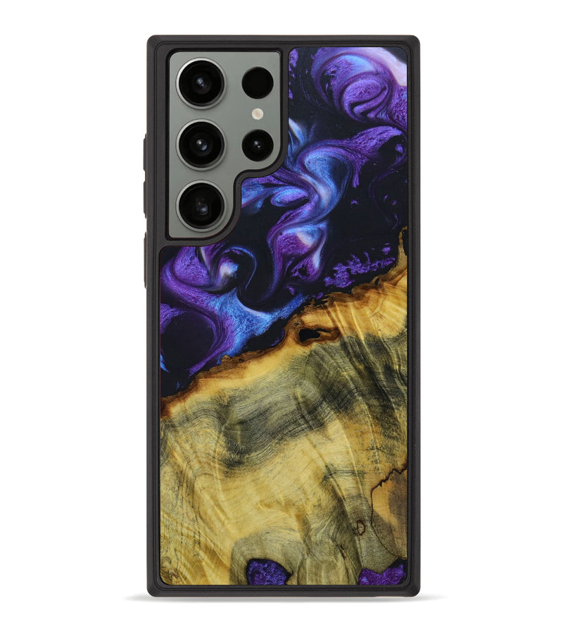 Galaxy S23 Ultra Wood+Resin Phone Case - Tania (Purple, 623349)