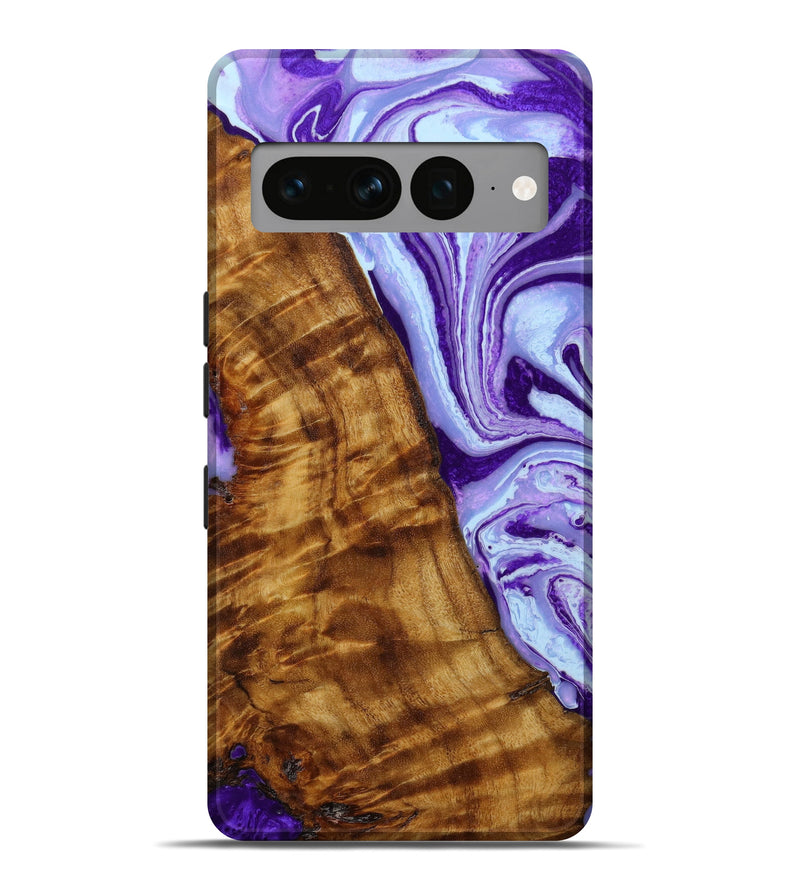 Pixel 7 Pro Wood+Resin Live Edge Phone Case - Colt (Purple, 641928)