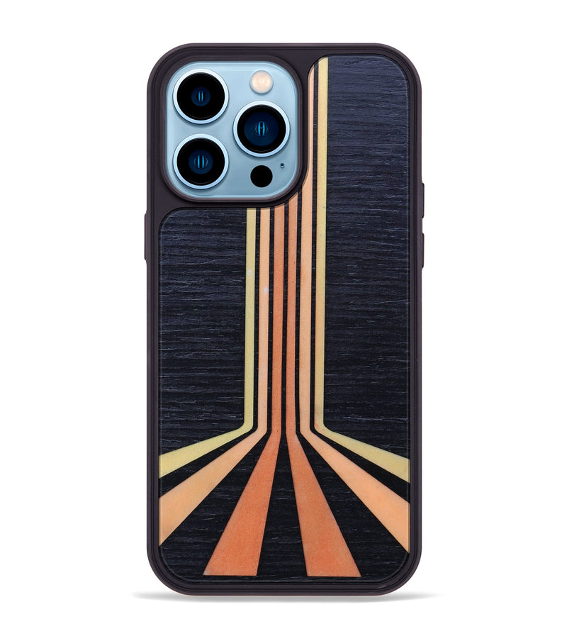 iPhone 14 Pro Max Wood+Resin Phone Case - Sage (Retro, 634155)
