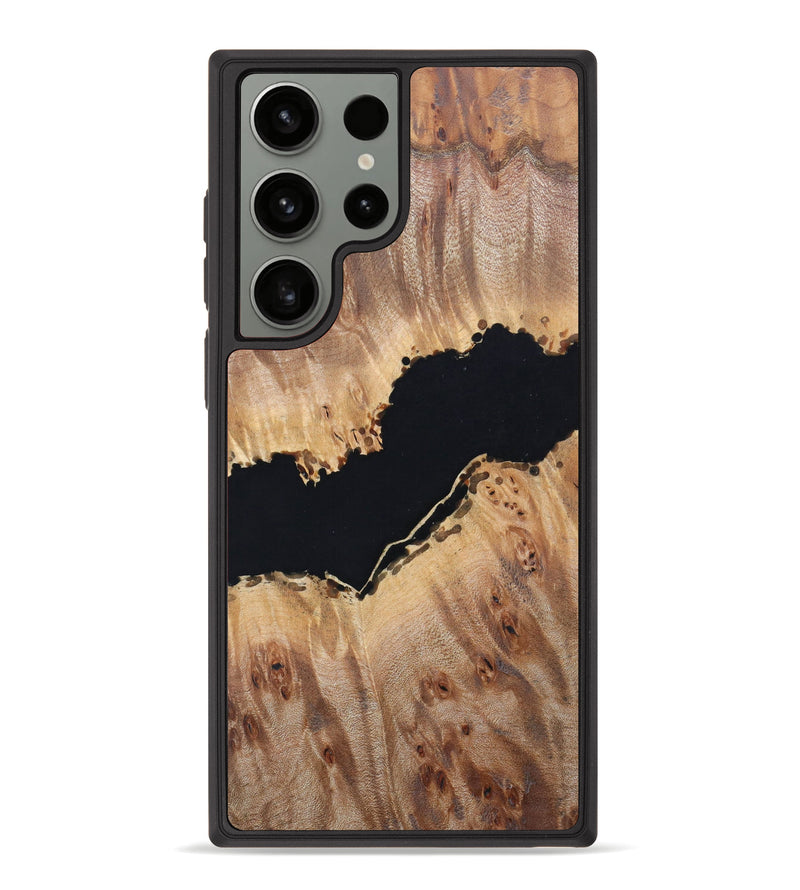Galaxy S23 Ultra Wood+Resin Phone Case - Yaritza (Black & White, 629411)