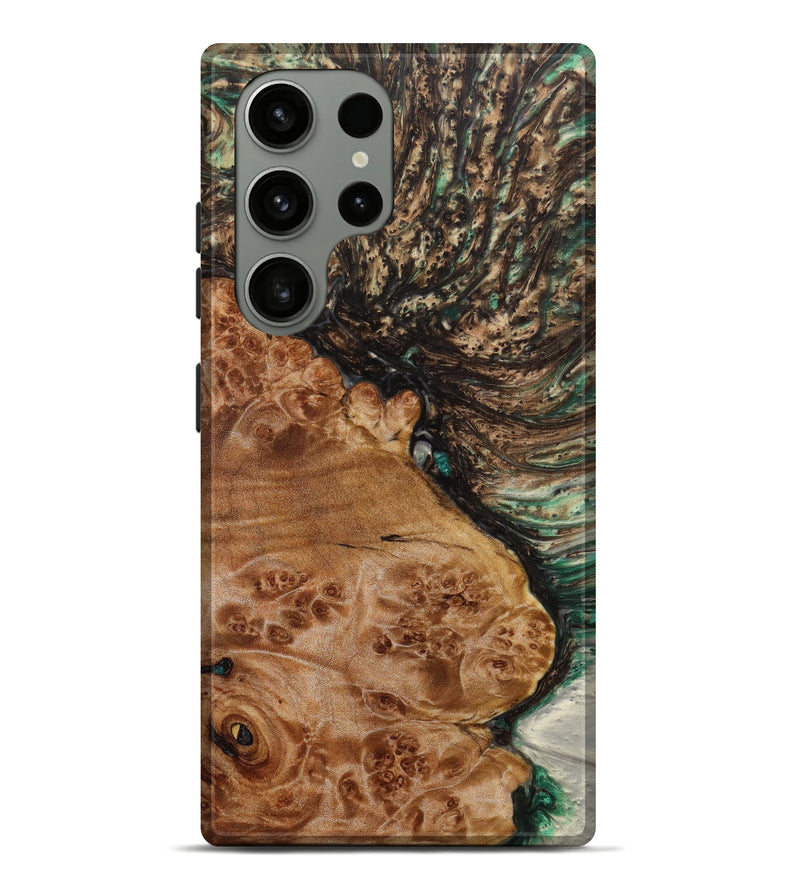 Galaxy S23 Ultra Wood+Resin Live Edge Phone Case - Annette (Green, 641126)