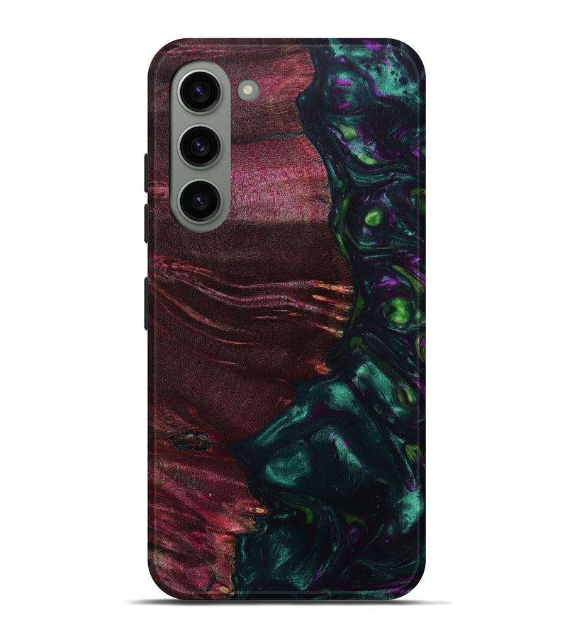 Galaxy S23 Plus Wood+Resin Live Edge Phone Case - Nancy (Green, 641122)