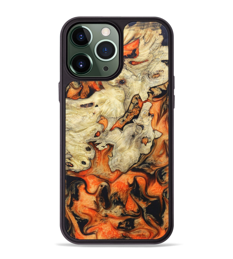 iPhone 13 Pro Max Wood+Resin Phone Case - Cornelius (Lava, 625011)