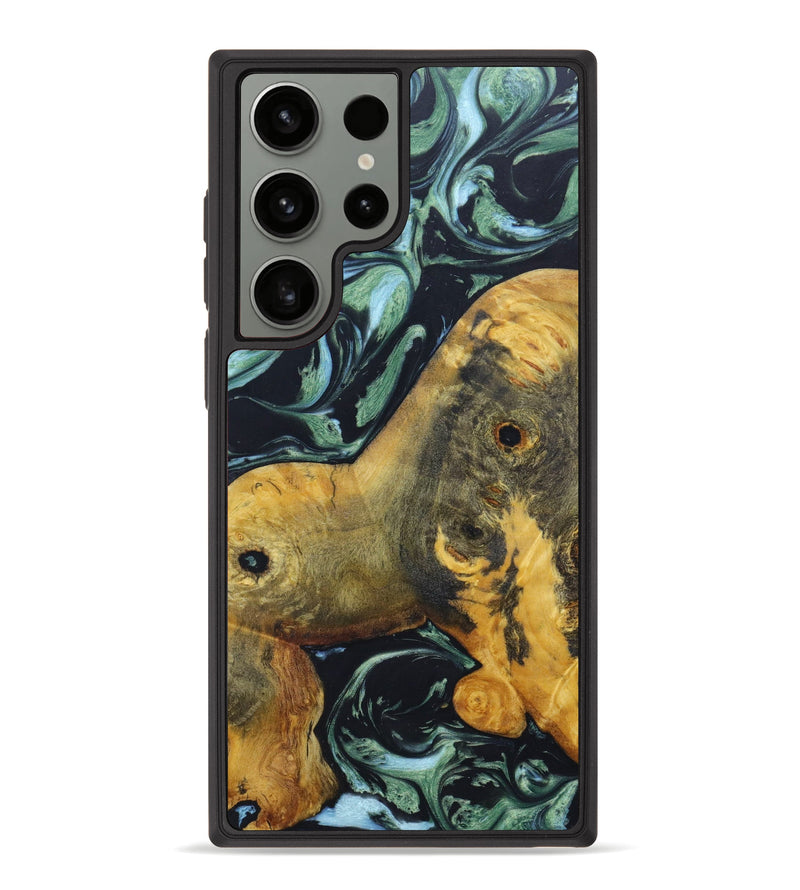 Galaxy S23 Ultra Wood+Resin Phone Case - Oaklynn (Green, 631220)
