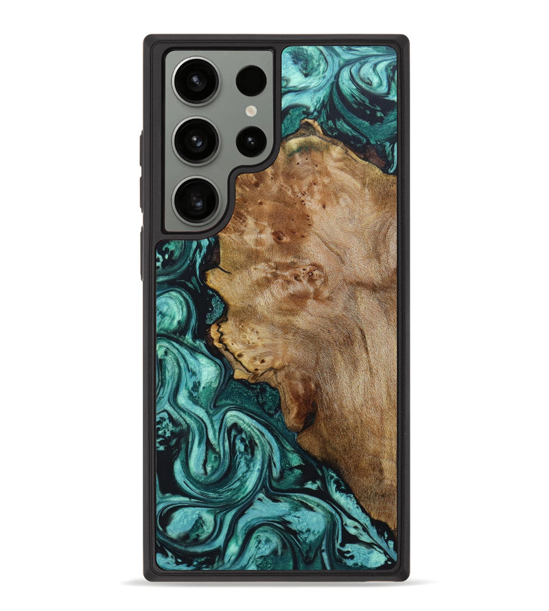 Galaxy S23 Ultra Wood+Resin Phone Case - Dionne (Green, 644523)