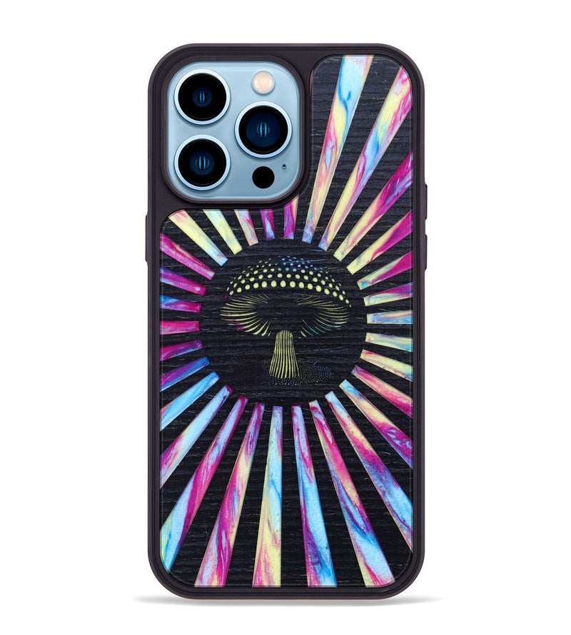 iPhone 14 Pro Max Wood+Resin Phone Case - Judye (Retro, 634344)