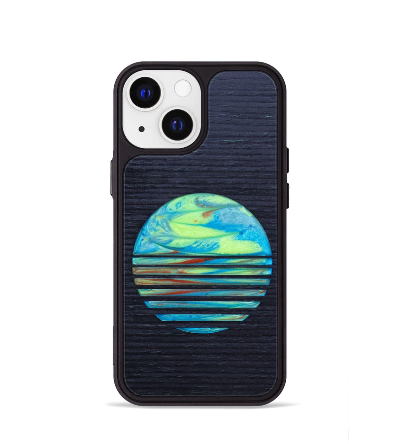 iPhone 13 mini Wood+Resin Phone Case - Woodrow (Retro, 634739)