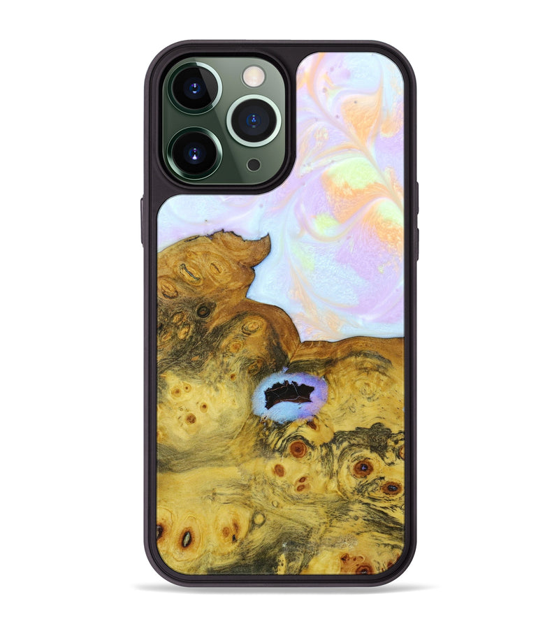 iPhone 13 Pro Max Wood+Resin Phone Case - Ashanti (Retro, 634746)