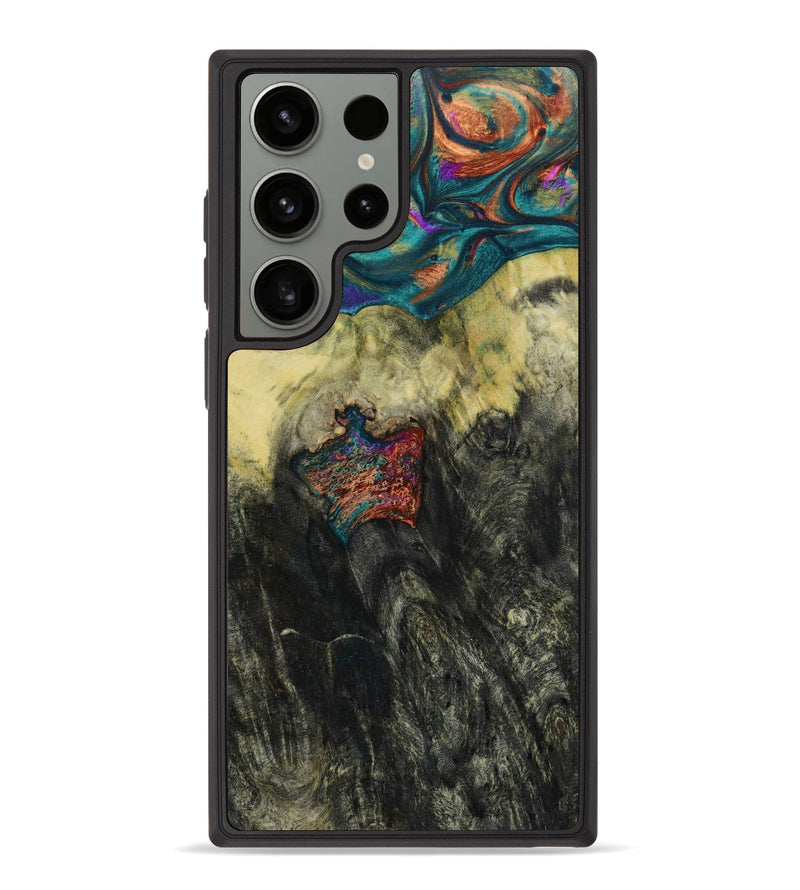 Galaxy S23 Ultra Wood+Resin Phone Case - Brooke (Green, 647790)