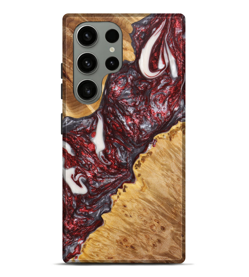 Galaxy S23 Ultra Wood+Resin Live Edge Phone Case - Gunnar (Red, 633054)
