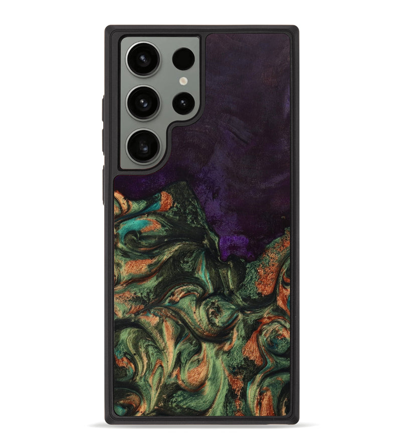 Galaxy S23 Ultra Wood+Resin Phone Case - Joseph (Green, 646161)