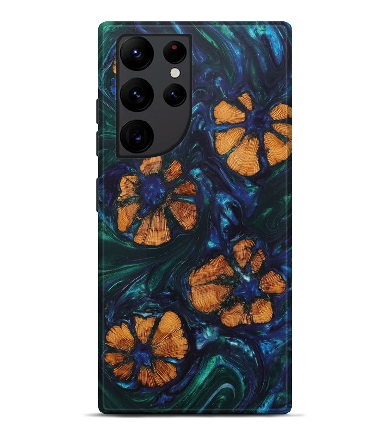 Galaxy S22 Ultra Wood+Resin Live Edge Phone Case - Kiel (Green, 624534)