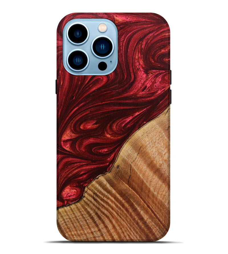iPhone 14 Pro Max Wood+Resin Live Edge Phone Case - Kayleigh (Artist Pick, 643766)