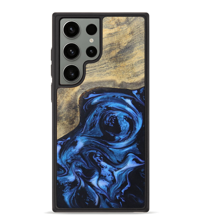 Galaxy S23 Ultra Wood+Resin Phone Case - Denver (Blue, 621335)
