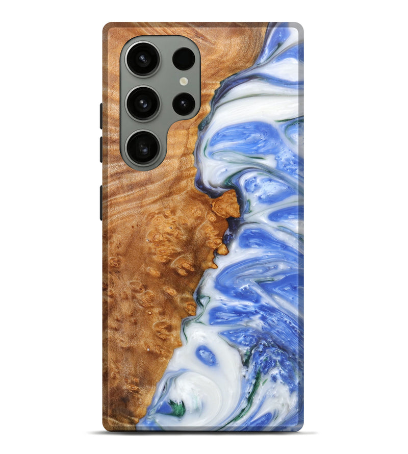 Galaxy S23 Ultra Wood+Resin Live Edge Phone Case - Valentino (Blue, 625402)