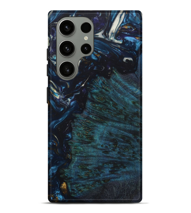 Galaxy S23 Ultra Wood+Resin Live Edge Phone Case - Christi (Blue, 630435)