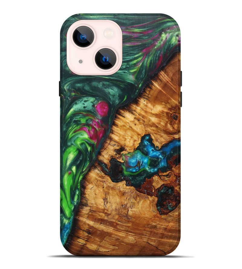 iPhone 14 Plus Wood+Resin Live Edge Phone Case - Shea (Artist Pick, 605610)