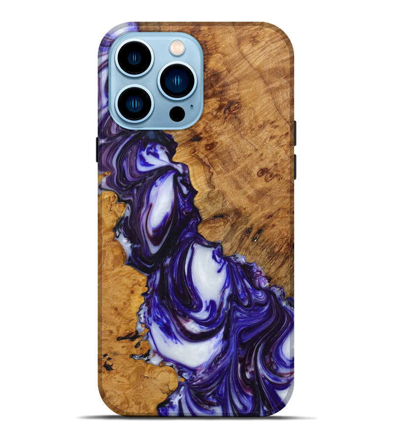 iPhone 14 Pro Max Wood+Resin Live Edge Phone Case - Sylas (Artist Pick, 613965)