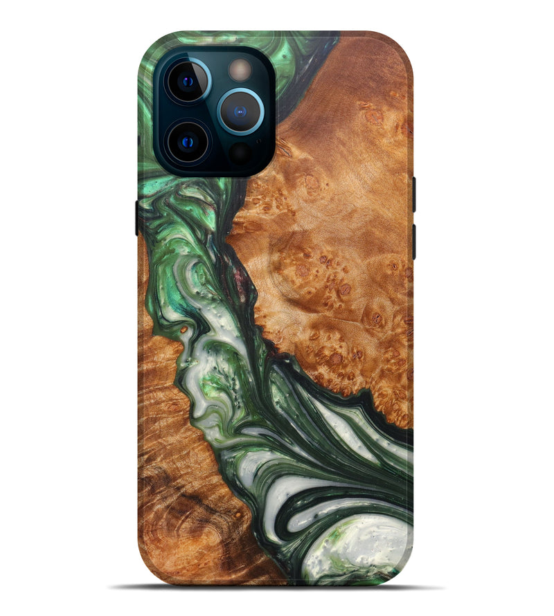 iPhone 12 Pro Max Wood+Resin Live Edge Phone Case - Lorette (Artist Pick, 607266)