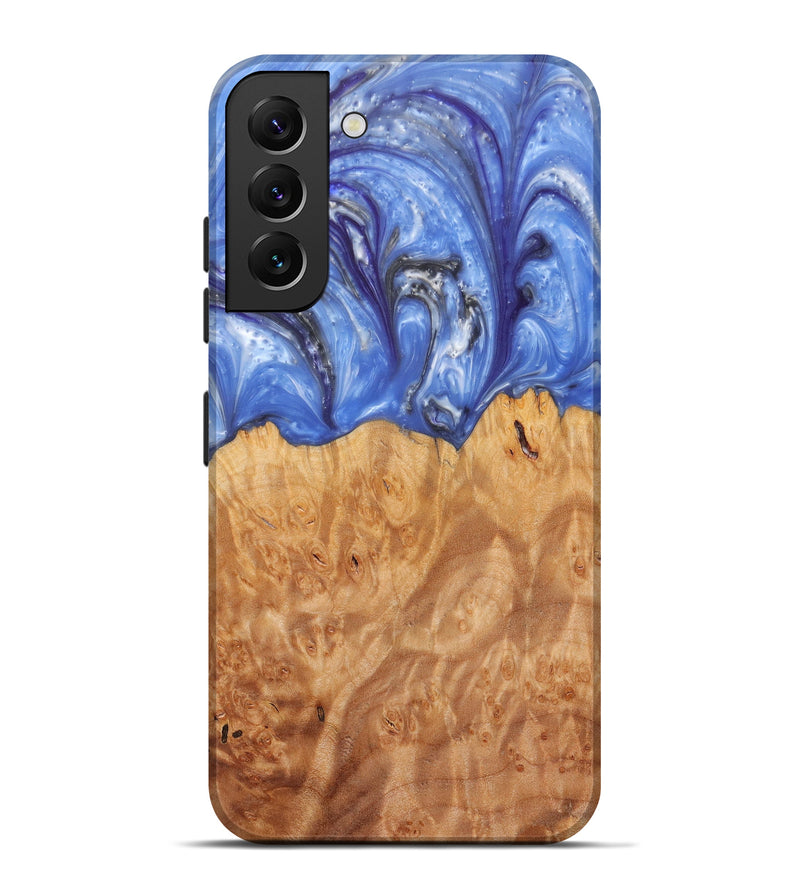 Galaxy S22 Plus Wood+Resin Live Edge Phone Case - Magdy (Light Blue, 588012)