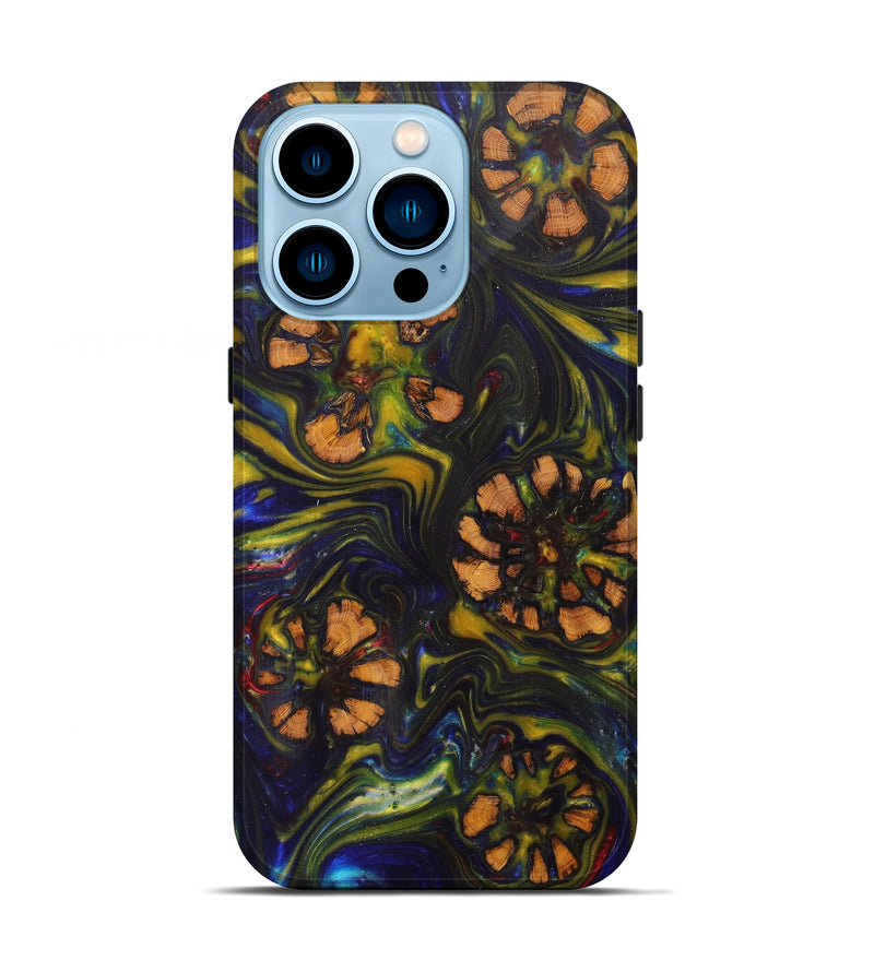 iPhone 14 Pro Wood+Resin Live Edge Phone Case - Ajit (Artist Pick, 605649)