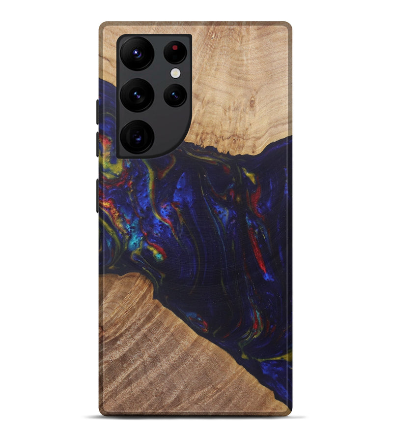 Galaxy S22 Ultra Wood+Resin Live Edge Phone Case - Vittorio (Dark Blue, 577492)