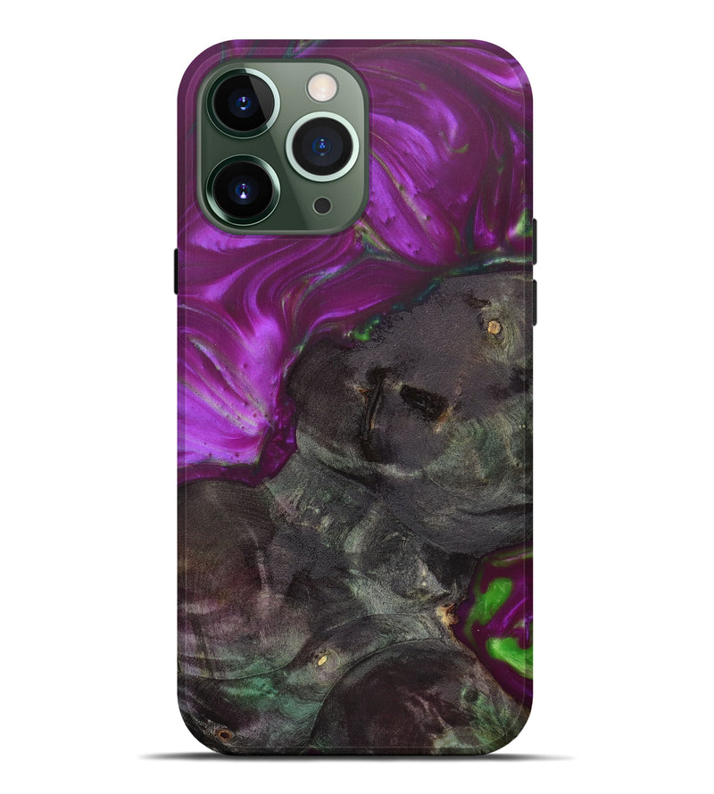iPhone 13 Pro Max Wood+Resin Live Edge Phone Case - Anabelle (Purple, 631561)