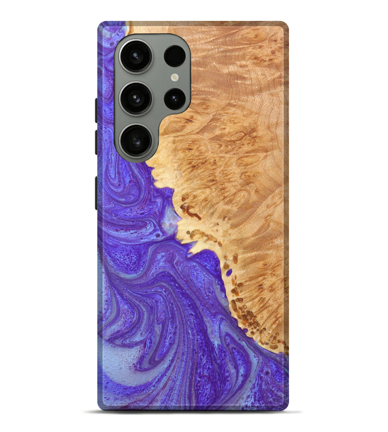 Galaxy S23 Ultra Wood+Resin Live Edge Phone Case - Bradley (Purple, 635120)