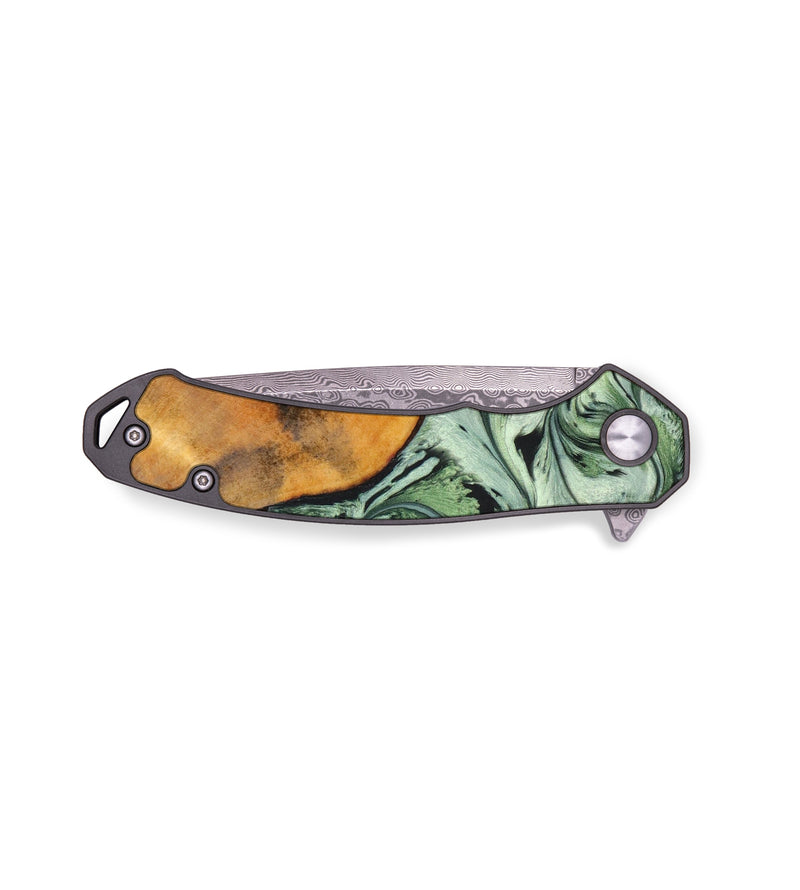 EDC Wood+Resin Pocket Knife - Corbin (Green, 640358)