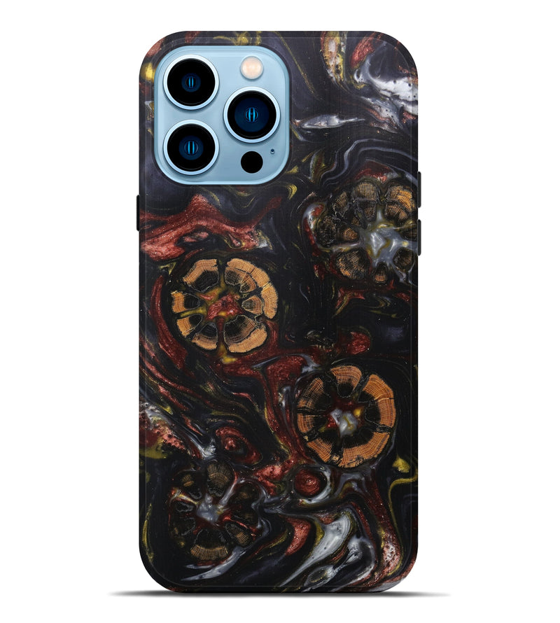 iPhone 14 Pro Max Wood+Resin Live Edge Phone Case - Dept (Metallic, 607180)