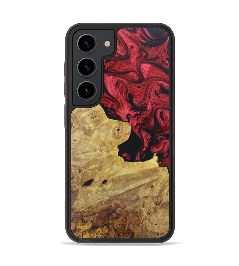 Galaxy S23 Wood+Resin Phone Case - Akeelah (Red, 632952)