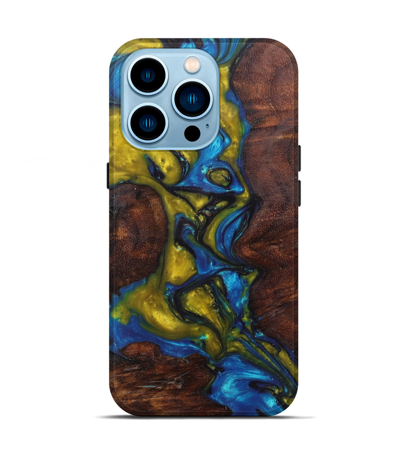 iPhone 14 Pro Wood+Resin Live Edge Phone Case - Geoffrey (Artist Pick, 611161)