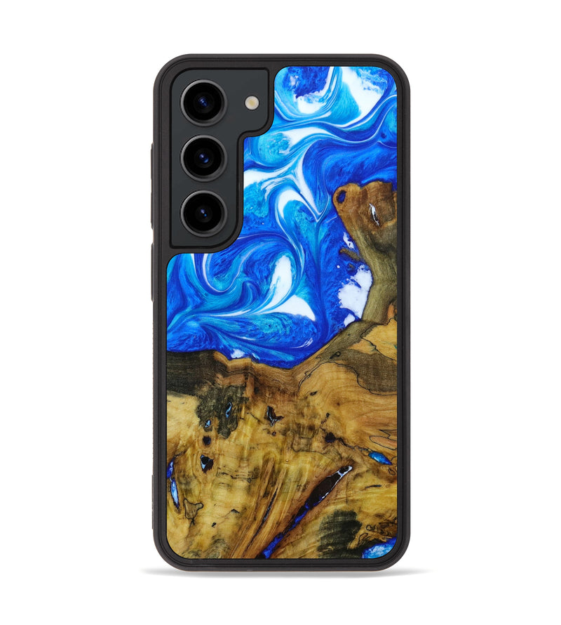 Galaxy S23 Wood+Resin Phone Case - Jazmine (Blue, 642230)