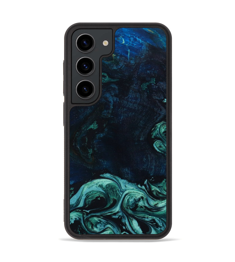 Galaxy S23 Wood+Resin Phone Case - Celia (Green, 644544)