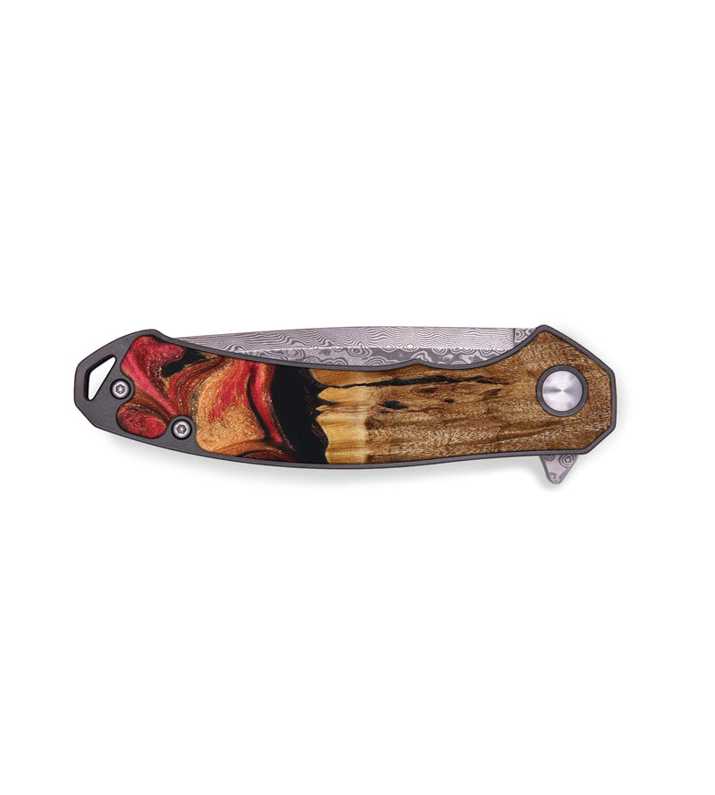 EDC Wood+Resin Pocket Knife - Gwendolyn (Red, 644072)