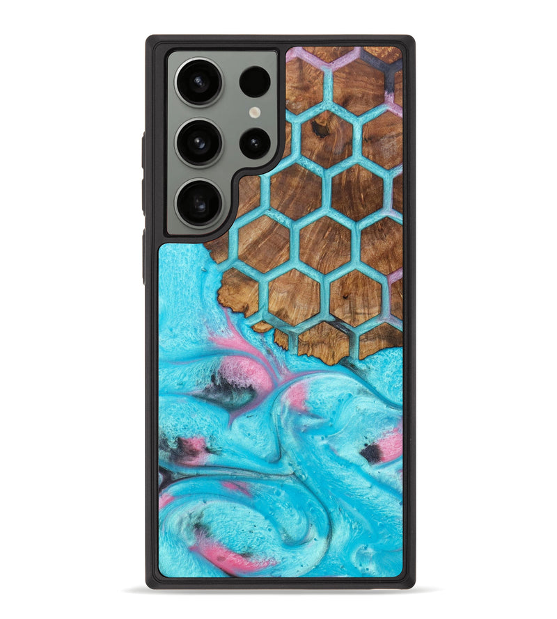 Galaxy S23 Ultra Wood+Resin Phone Case - Martin (Pattern, 626936)
