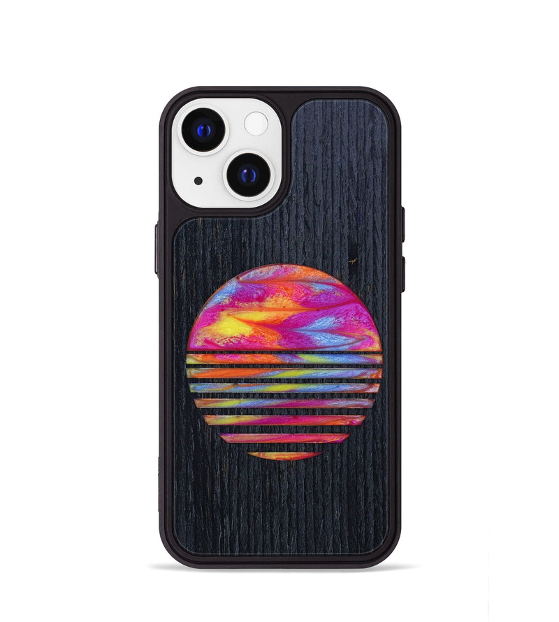 iPhone 13 mini Wood+Resin Phone Case - Bertha (Retro, 634721)