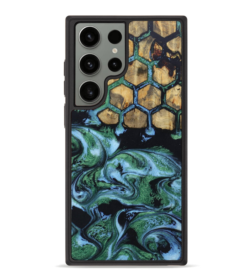 Galaxy S23 Ultra Wood+Resin Phone Case - Lucinda (Pattern, 623233)