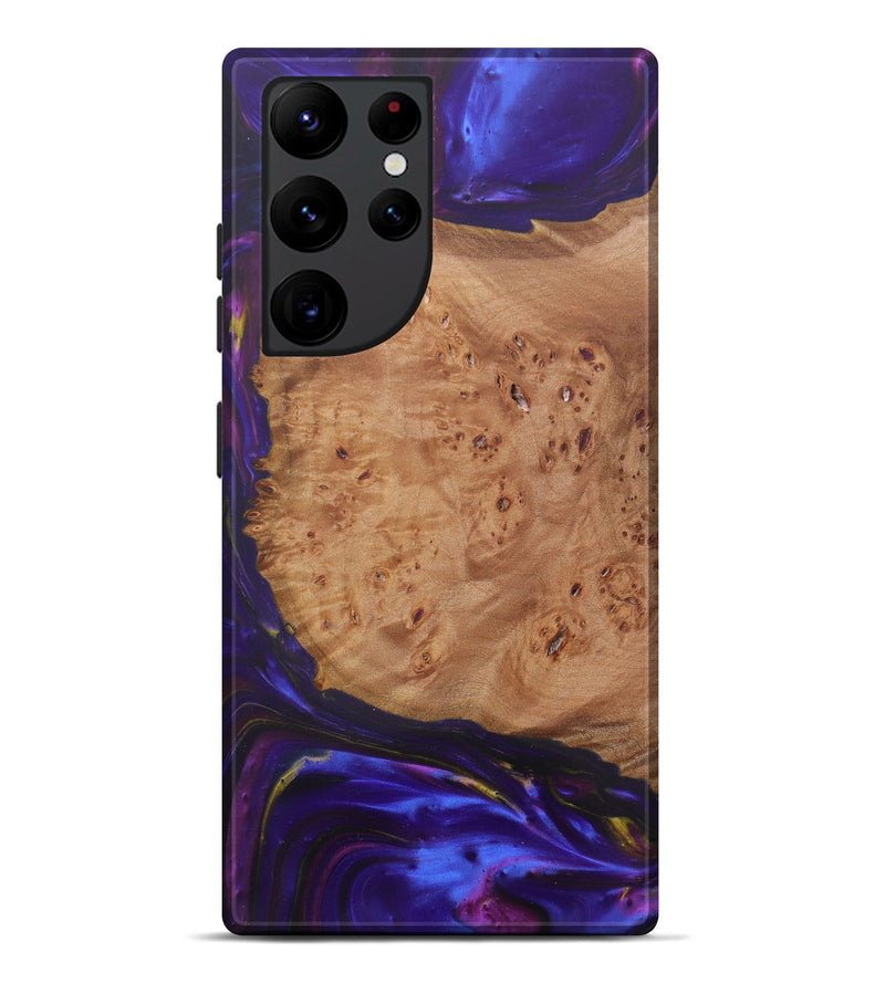 Galaxy S22 Ultra Wood+Resin Live Edge Phone Case - Joscelin (Purple, 580682)