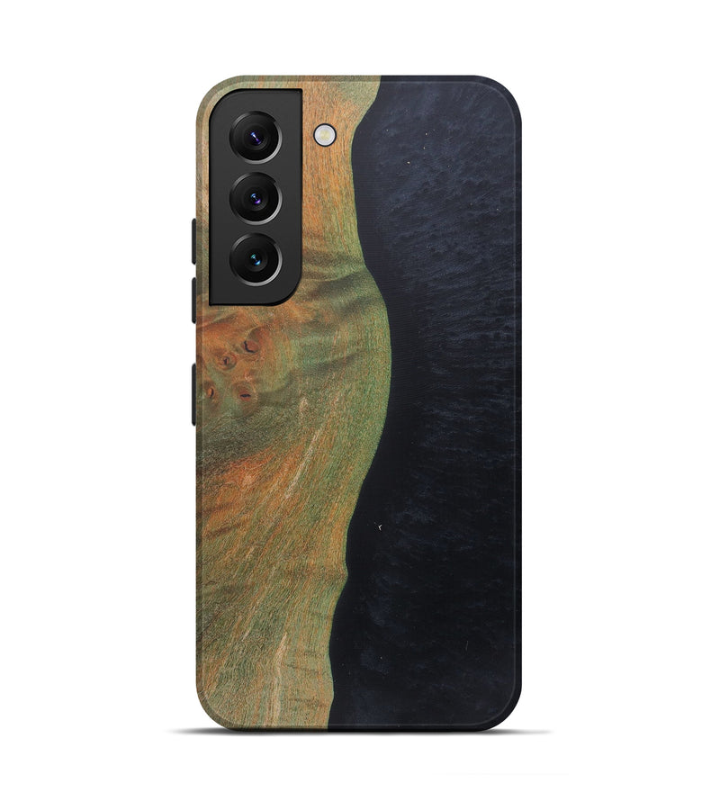Galaxy S22 Wood+Resin Live Edge Phone Case - Carla (Pure Black, 590695)