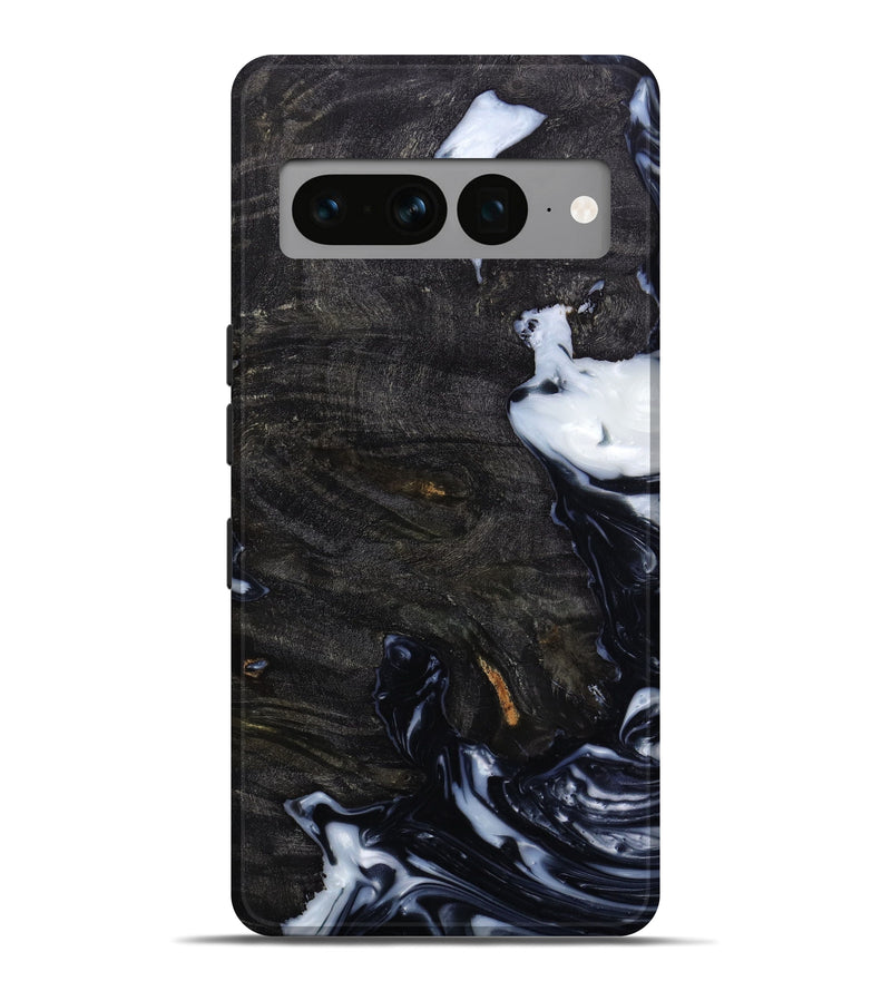 Pixel 7 Pro Wood+Resin Live Edge Phone Case - Emanuel (Black & White, 644690)
