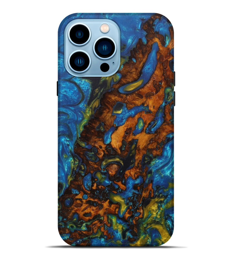 iPhone 14 Pro Max Wood+Resin Live Edge Phone Case - Saniya (Artist Pick, 610351)