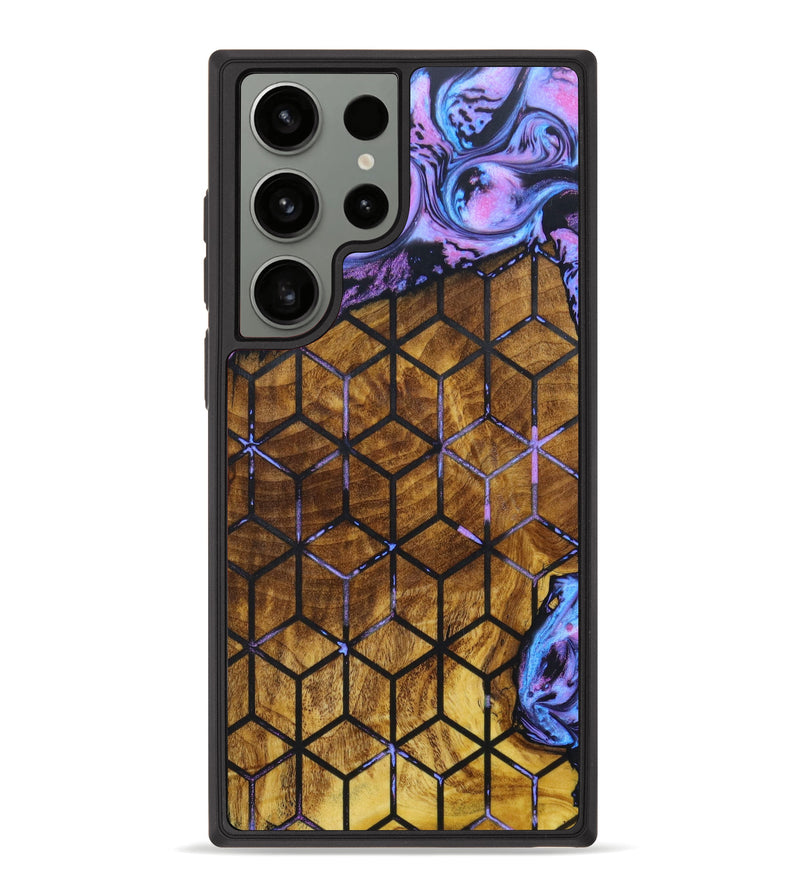 Galaxy S23 Ultra Wood+Resin Phone Case - Hayes (Pattern, 635705)